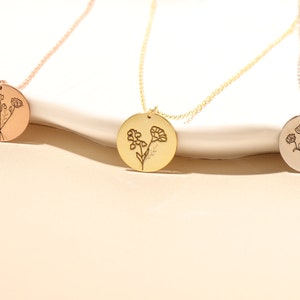 Birthflower Necklace Family Necklace Family Bouquet Flower Combined BirthFlower Birth MonthFlower Mothers Day Gift Gift for Mom image 3