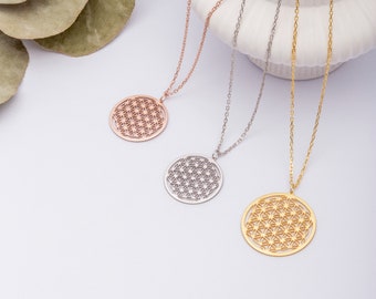 Flower Of Life Pendant | Flower Of Life Necklace | Sacred Geometry Pendant | Yoga Jewelry | Spiritual Gift | Mothers Day Gift | Gift for Mom