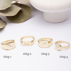 Custom Ring - Personalized Ring - Signet Ring - Gift for Her - Birthday Gift - Name Jewelry - Ring for Her  - Mother's Day Gift - Mom's Day