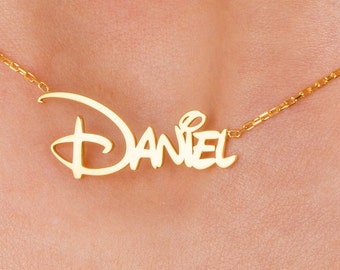 Collar de Disney / Collar de nombre / Collar personalizado / Regalo para mamá / Regalo de cumpleaños / Regalo de nueva mamá / Regalo del Día de la Madre / Regalo de fan de Disney