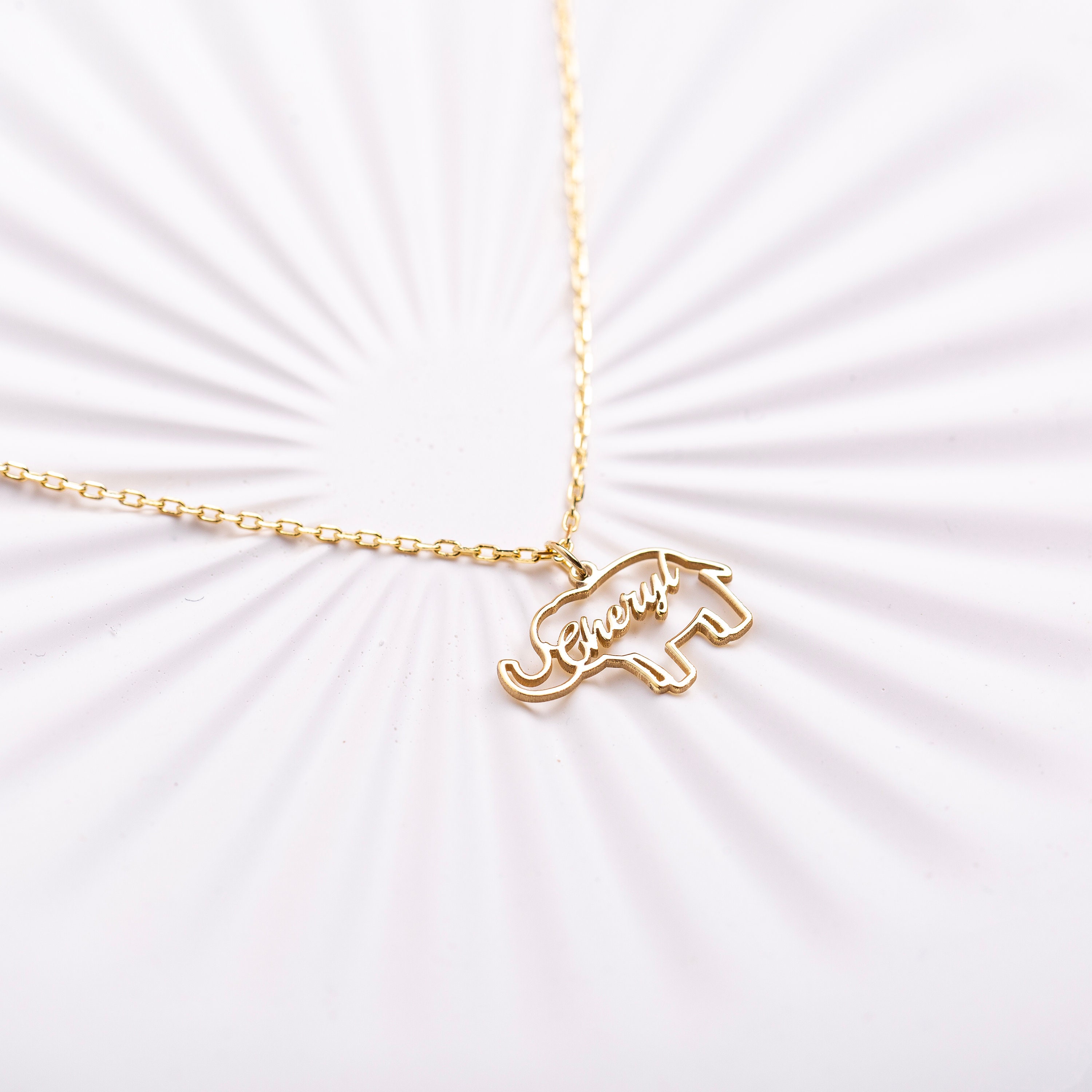 Elephant Necklace | Name Necklace | Elephant Charm | Birthday Gift | Lucky Charm | Gift for Her | Mothers Day Gift | Personalized Gift