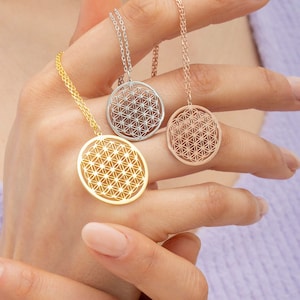 Colgante de la flor de la vida / Collar de la flor de la vida / Colgante de geometría sagrada / Joyería de yoga / Regalo espiritual / Regalo para mamá / Día de la madre