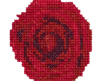 Rosen Kreuzstichmuster Kleine Rose