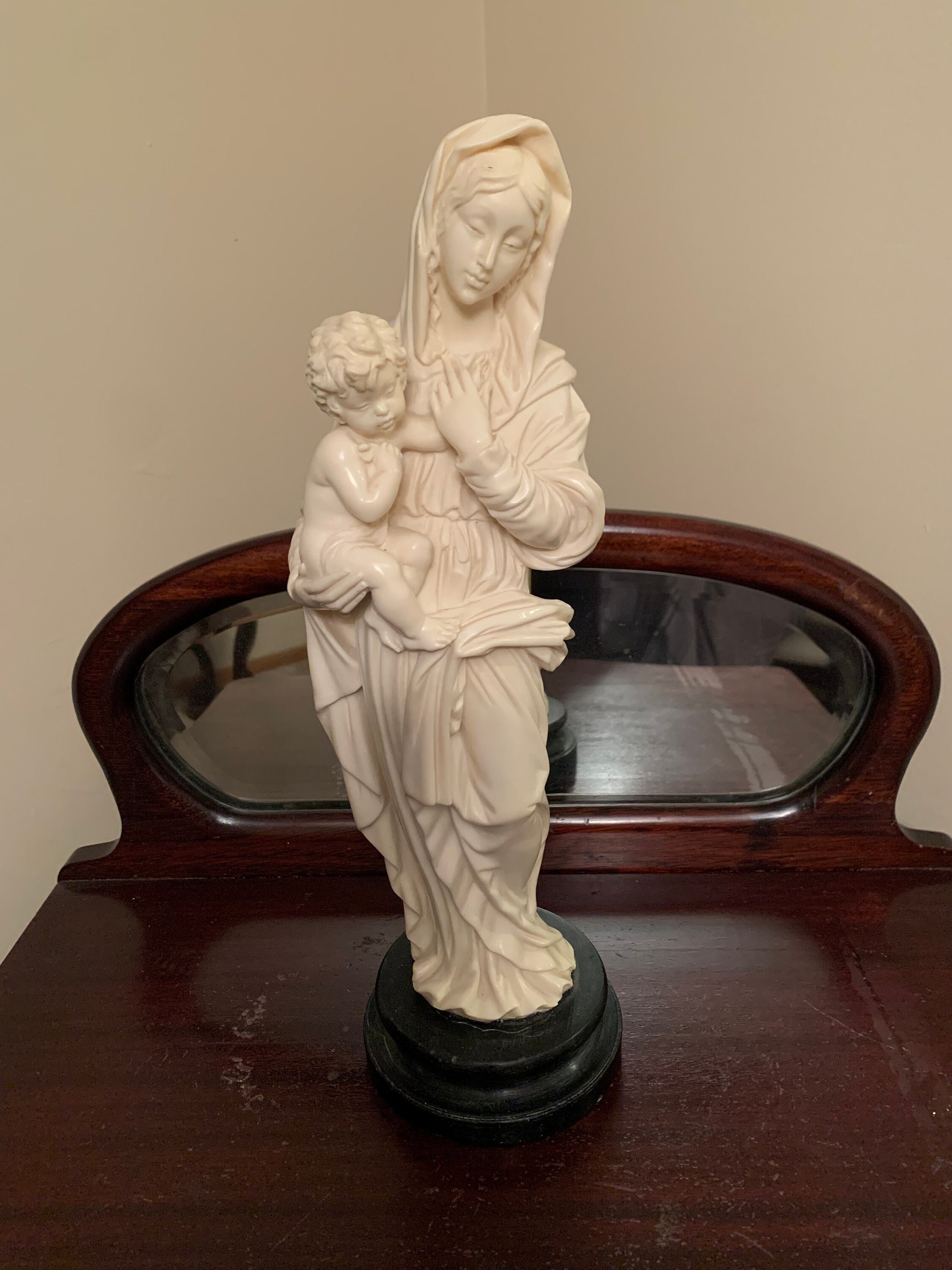 Ivory Santini Sculpture Madonna and Child Etsy