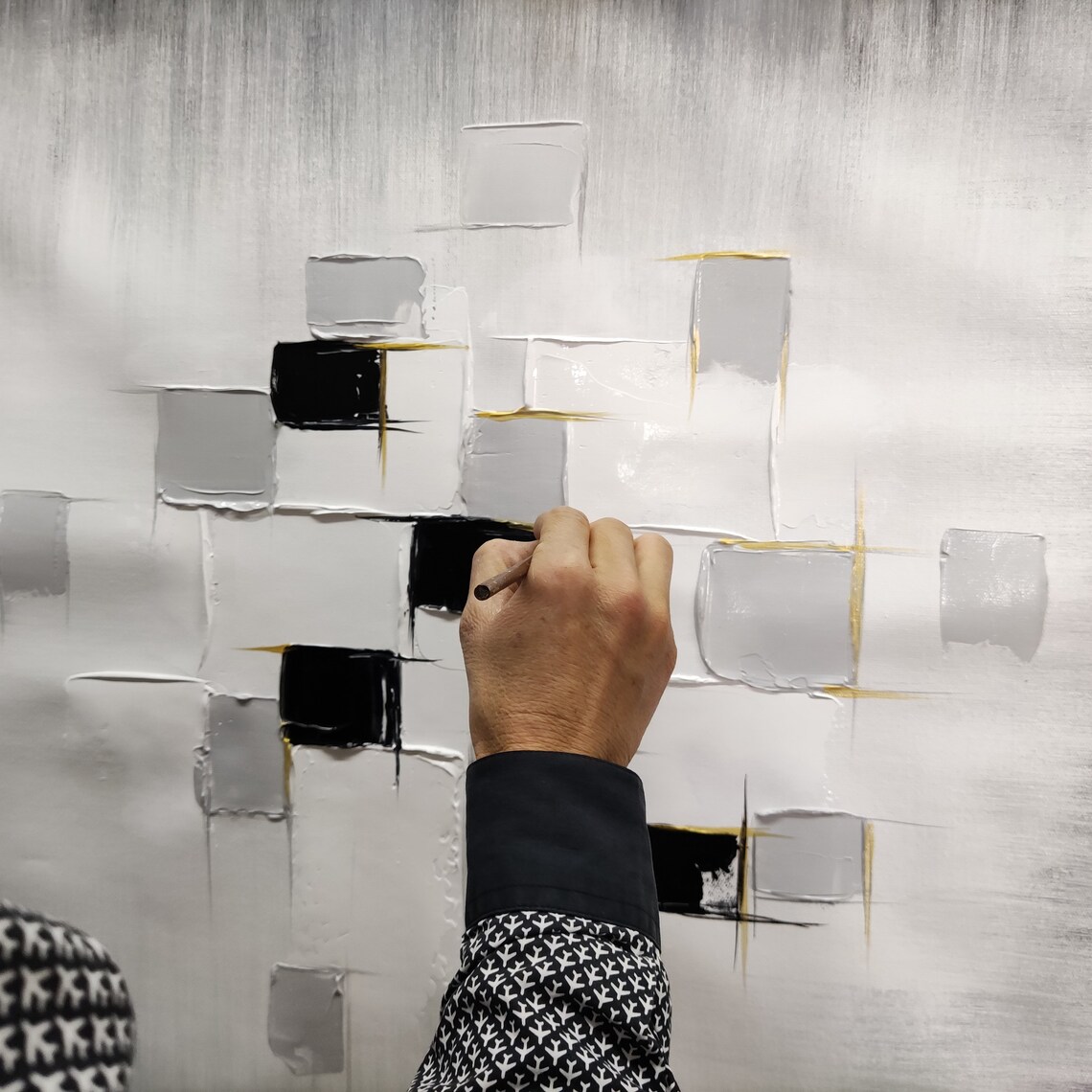 Thick knife wall abstract original oil painting Modern art | Etsy