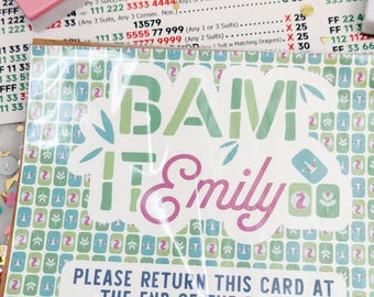 Instructor NMJL Play Card Cover Stickers – Custom Logo, Bulk Sets, & “Please Return” Message