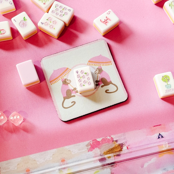 Mahjong Tile Terrace™ Coaster – Discard Tile Holder | Neoprene Mahjong Accessory | Gift for Mahjong Players & Game Nights