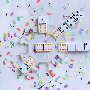 Custom Monogrammed Personalized Dominoes Train Piece | Mexican Train or Chicken Foot
