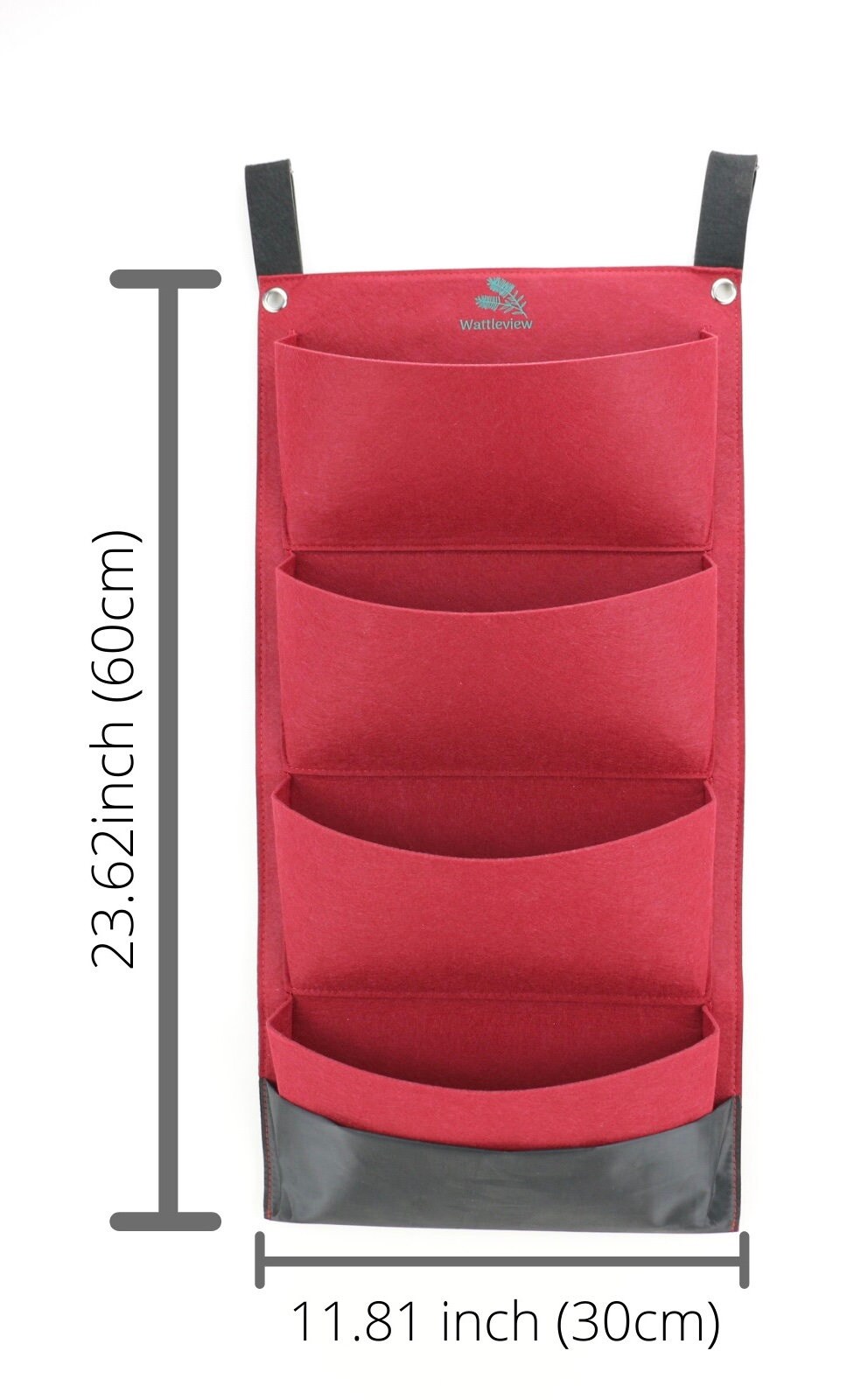 Red Felt Vertical Grow Bags 2 Pack X 4 Pocket Ideal for Etsy New Zealand