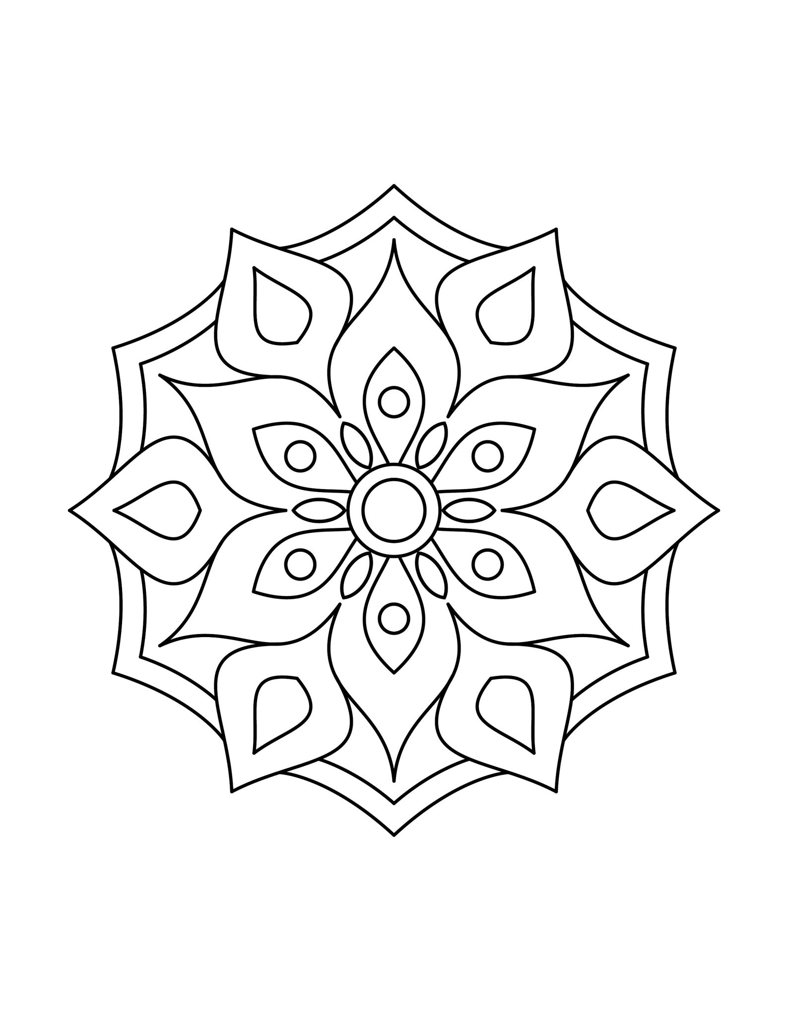 Fun Printable Easy Mandala 40 Pages of Coloring for Kids, Adults - Etsy