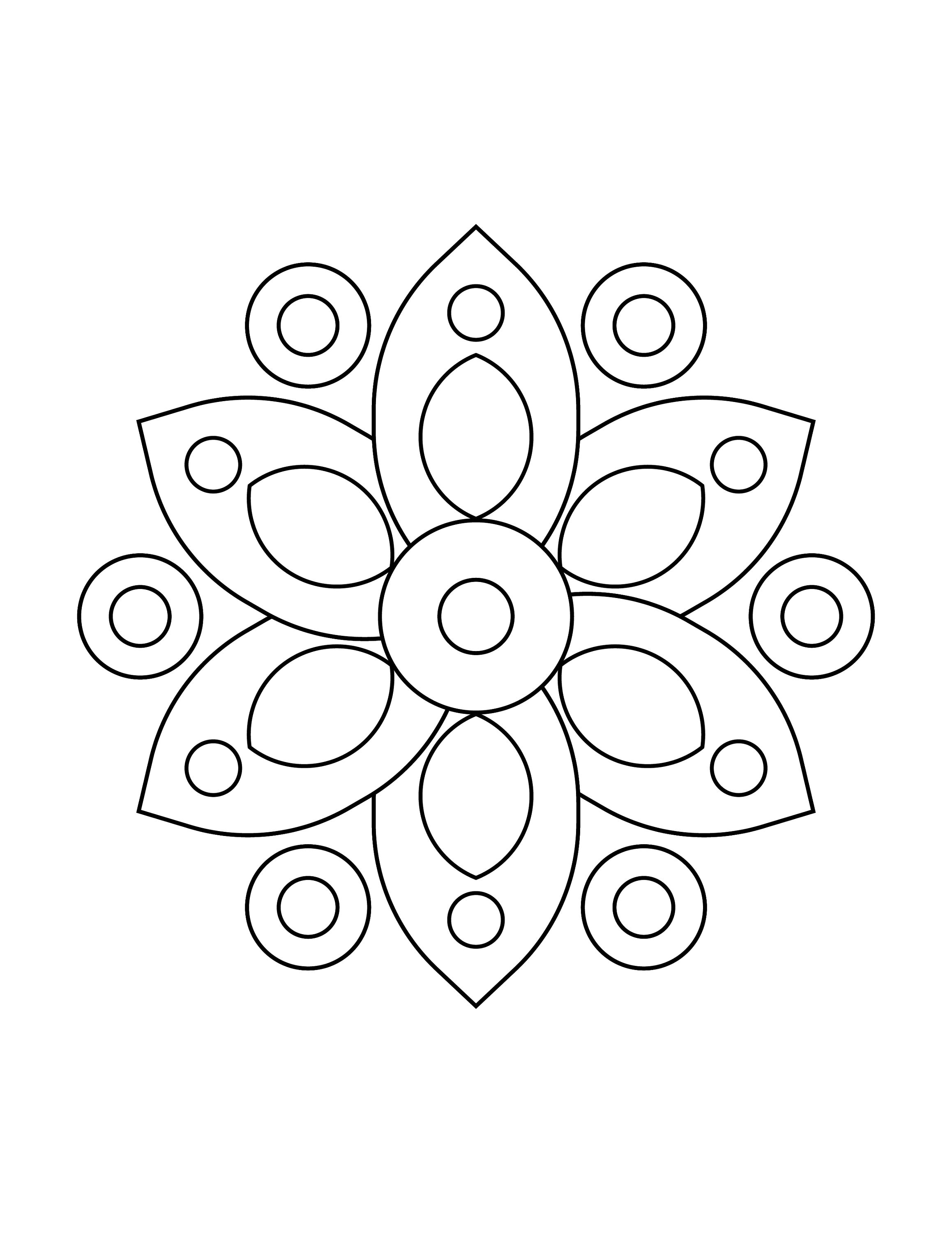 Fun Printable Easy Mandala 40 Pages of Coloring for Kids, Adults - Etsy