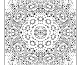 Zabawne do wydrukowania kolorowanki w stylu mandali