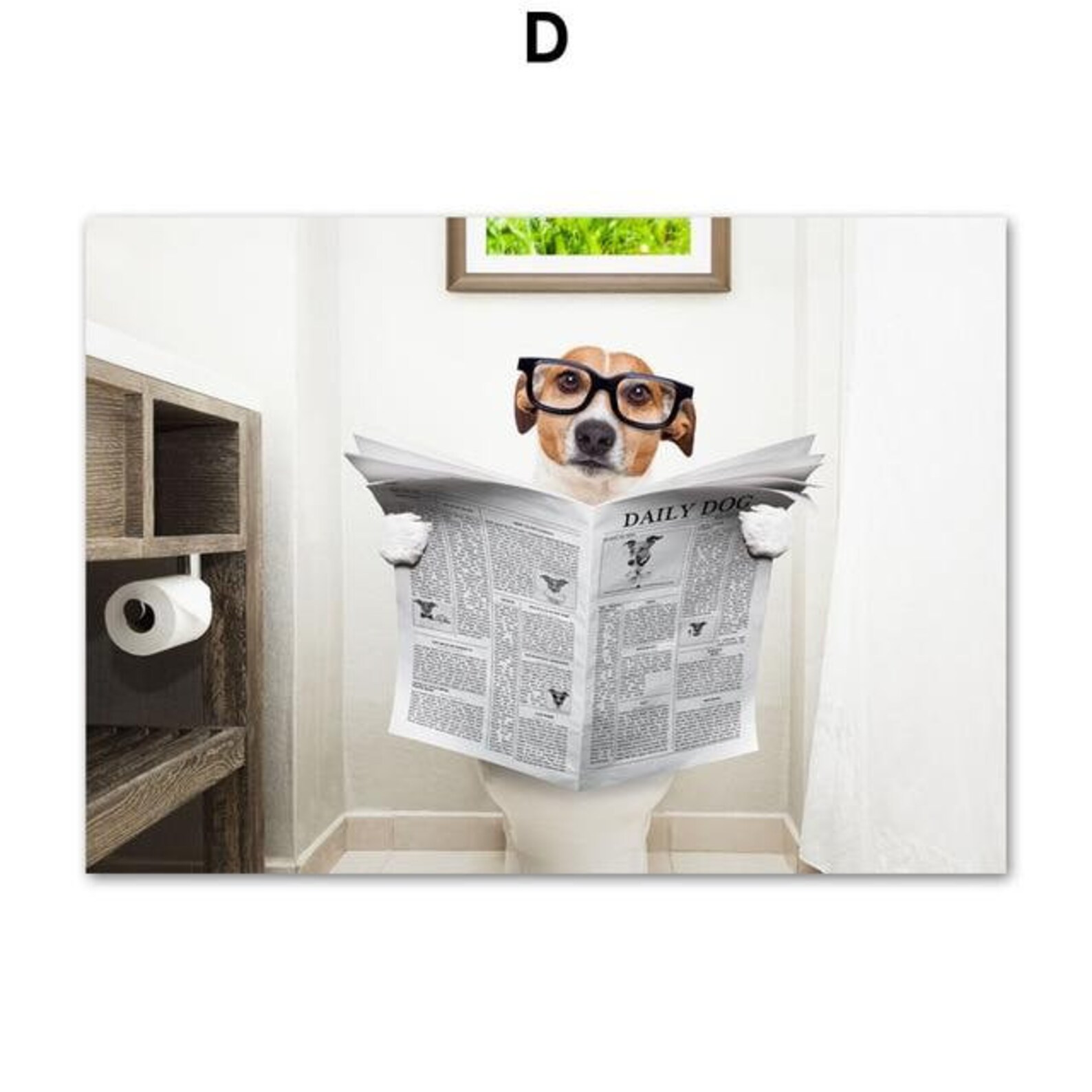 Bathroom Wall Art Funny Dog Poster Prints Bathroom Decor Funny Etsy
