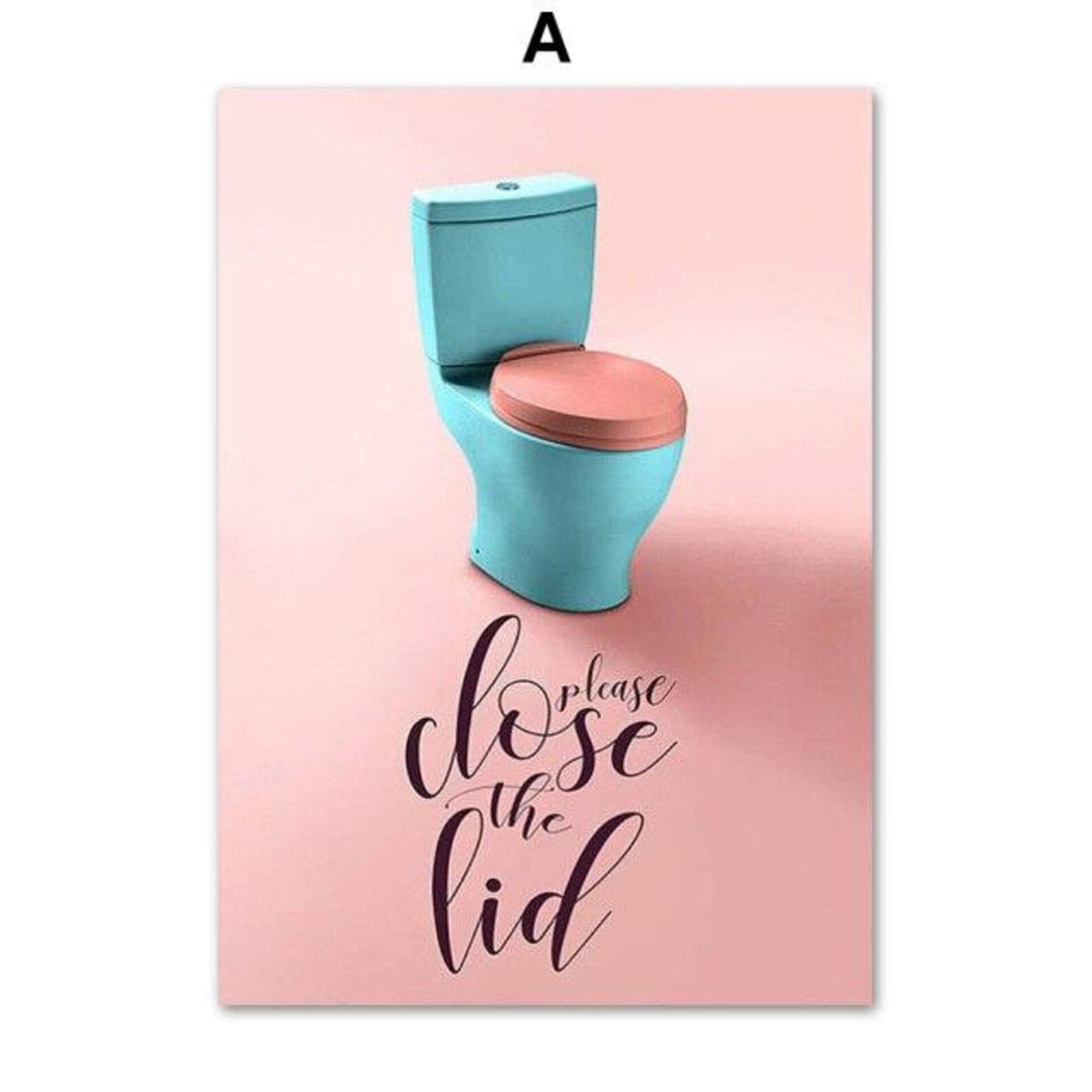 Modern Art Wall Art Poster Print Canvas Bathroom Decor Etsy