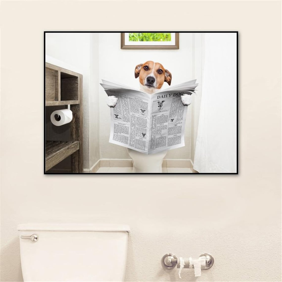 Bathroom Wall Art Funny Dog Poster Prints Bathroom Decor Funny Etsy
