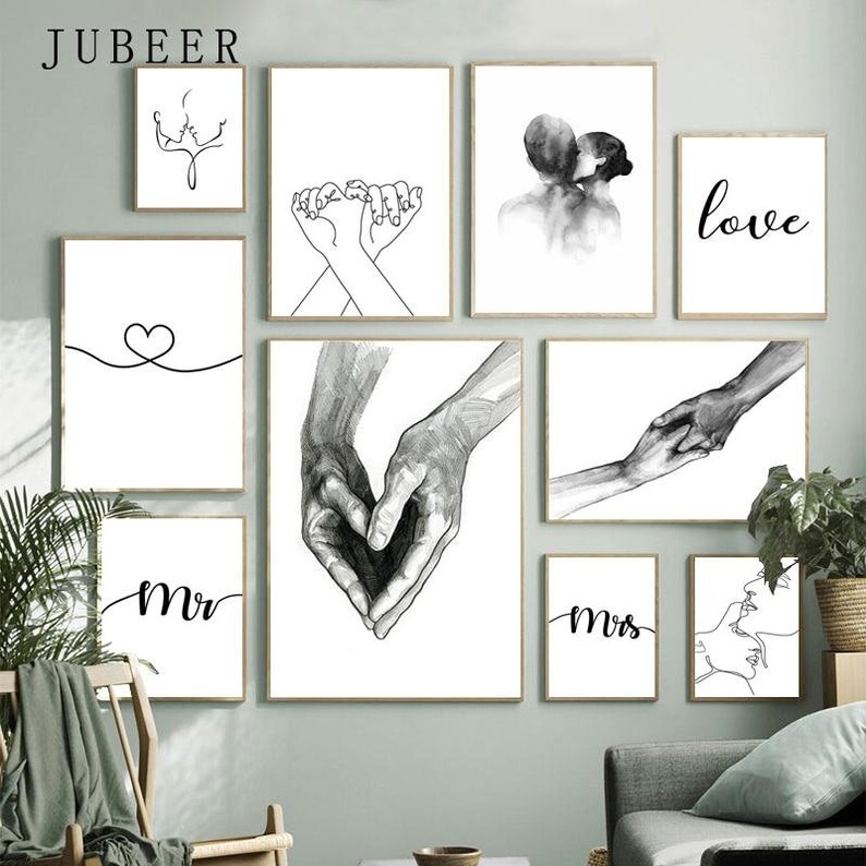 Canvas Prints Black and White Abstract Canvas Wall Art Decor Etsy UK