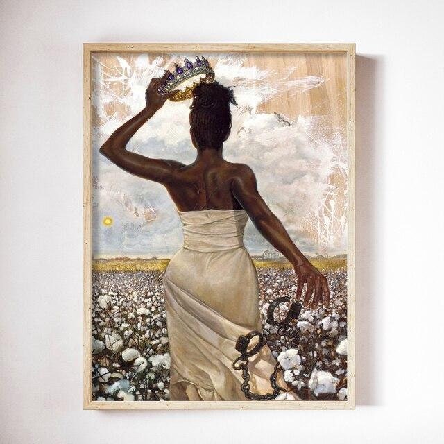 Africa Queen Black Woman Poster Print Wall Art Abstract Canvas Etsy