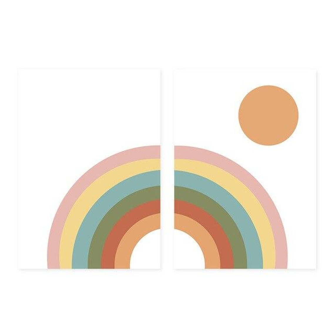 Rainbow Wall Art Canvas Poster Prints Home Decor Rainbow Etsy