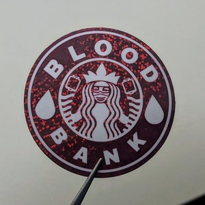 blood bank glitter transfusion medicine laboratory stickers for laptop, science funny journal, lab nursing student gifts scrapbook bottle