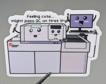 Pegatinas de analizador de laboratorio para portátil, pegatina linda de química, analizador de laboratorio de ciencias, pegatinas para cuaderno, regalos para estudiantes de laboratorio médico