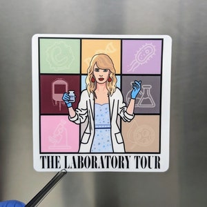 Autocollants de tournée d'icônes pop de laboratoire pour ordinateur portable de laboratoire, journal scientifique amusant, cadeaux pour étudiants en soins infirmiers, cadeau d'hôpital, époques musicales de scrapbooking mignon