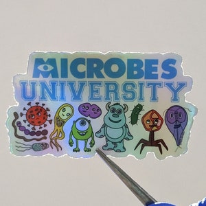 autocollant microbiologie pour ordinateur portable, autocollants microbes rigolos, cadeaux pour étudiants en laboratoire, bouteille d'eau pour journal amusant, cadeau scrapbooking mignon
