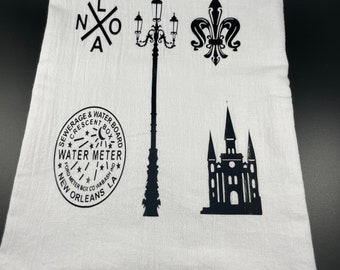 New Orleans Map KitchenTea Towel