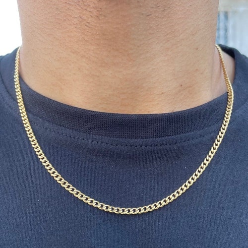 3mm Gold Micro Cuban Chain Cuban Link 