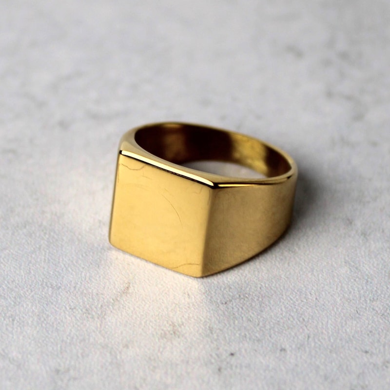 Square Signet Ring - Etsy