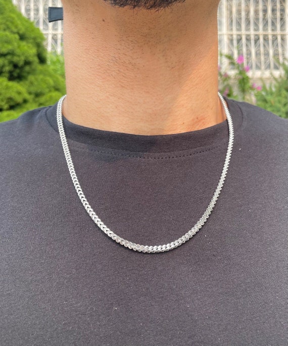 Silver 3mm Franco Chain Necklace 18 20 