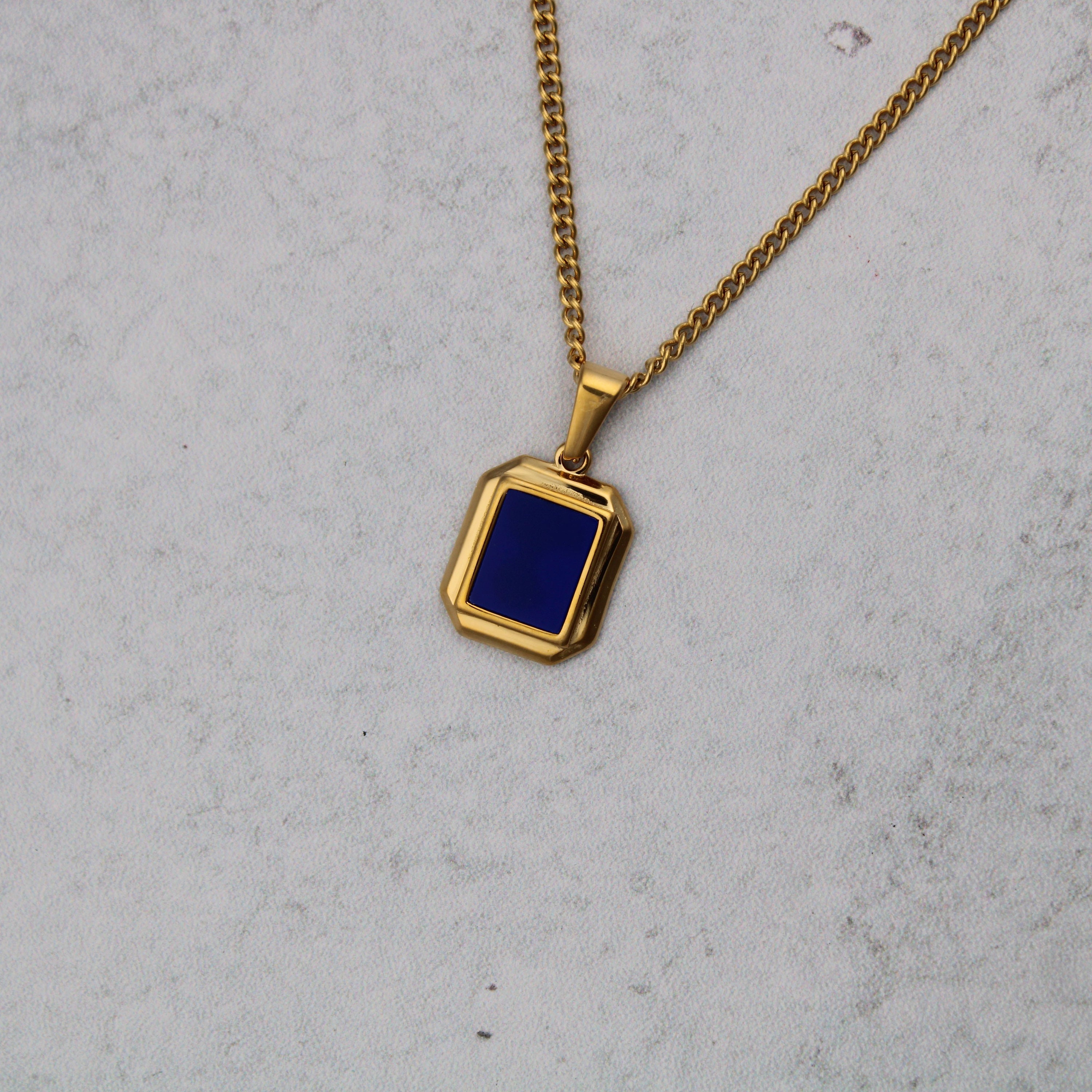 美品 iolom Enamel Necklace\"Dark Blue\" 美品 iolom Enamel Necklace