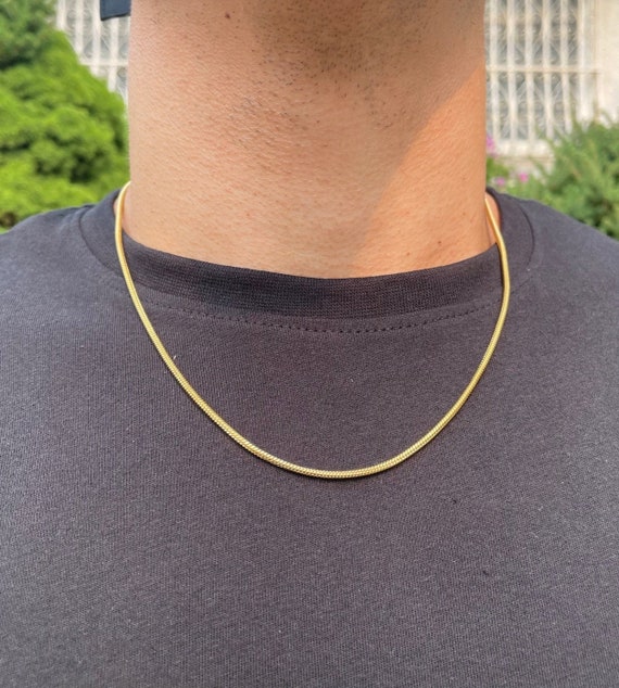 Gold 2mm Snake Chain Necklace 18 20 22 
