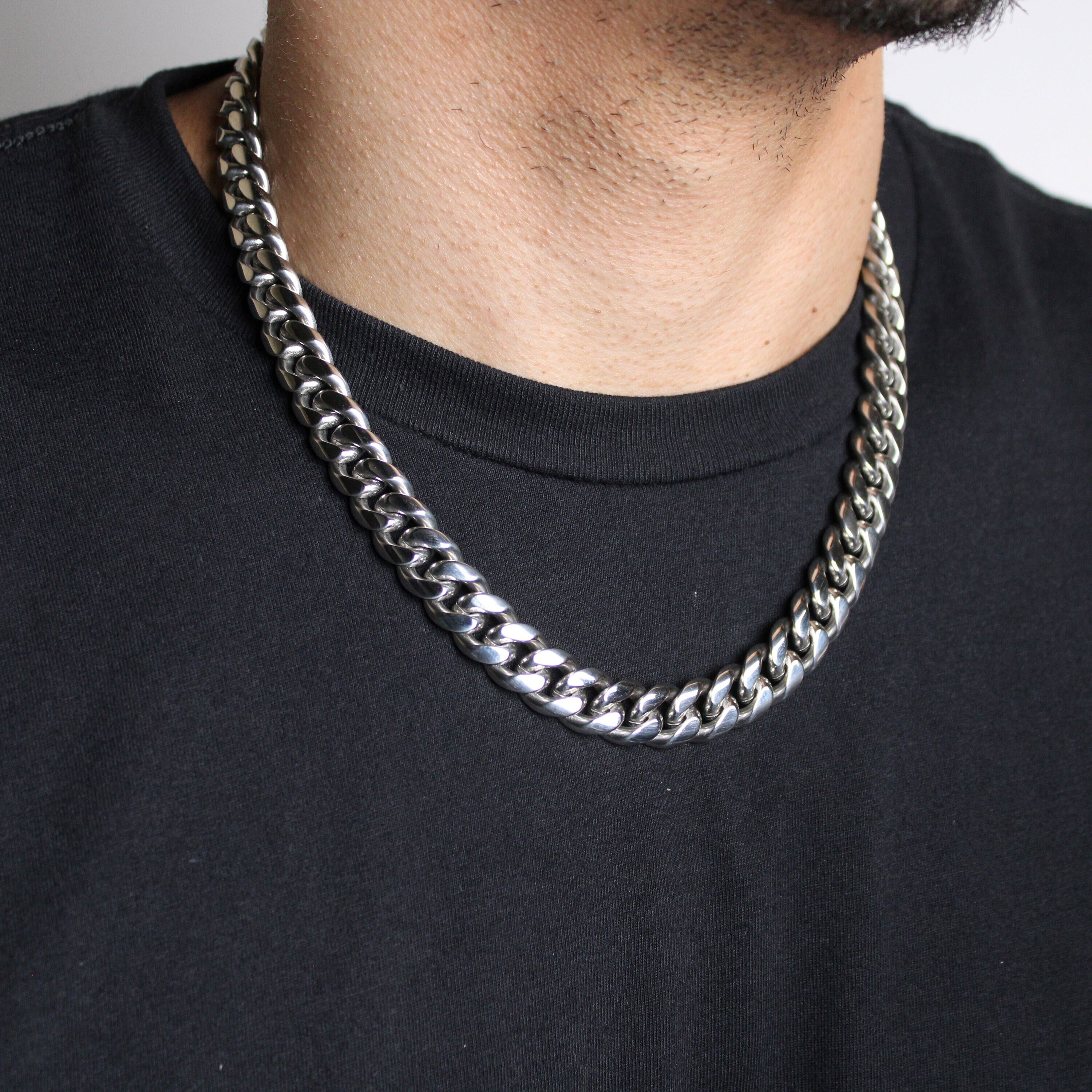 Fine Stainless Steel Chain Necklace, Necklace Chains for Men, Cuban Curb  Link Chain Necklace, 12mm Gold Chain Necklace 18-36 Inches