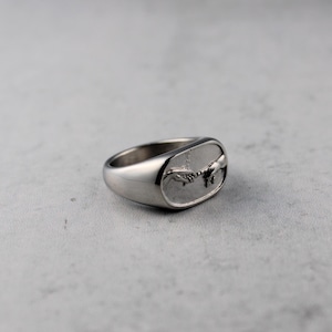 silver Creation of Adam Ring
