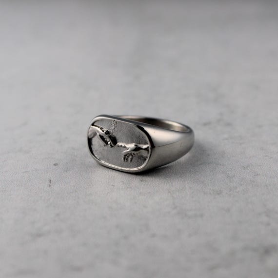 Creation of Adam Ring Stainless Steel 7-12 - Mens Statement Ring