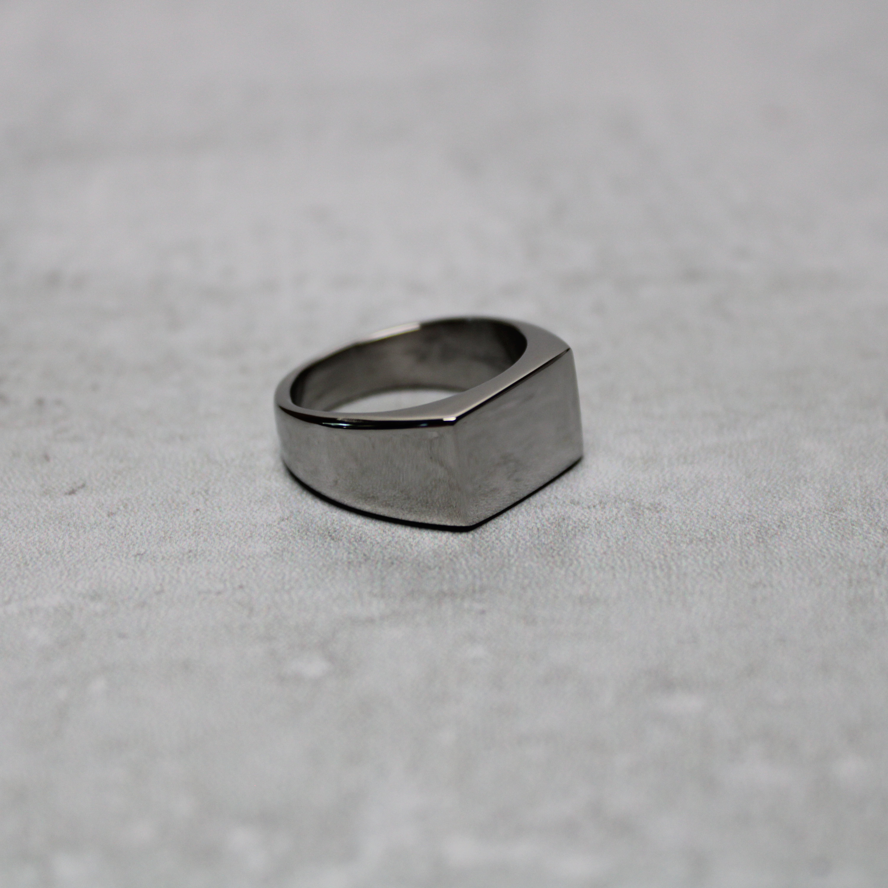 Silver Rectangle Ring Stainless Steel 712 / Classic Etsy