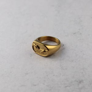 Gold Creation of Adam signet Ring