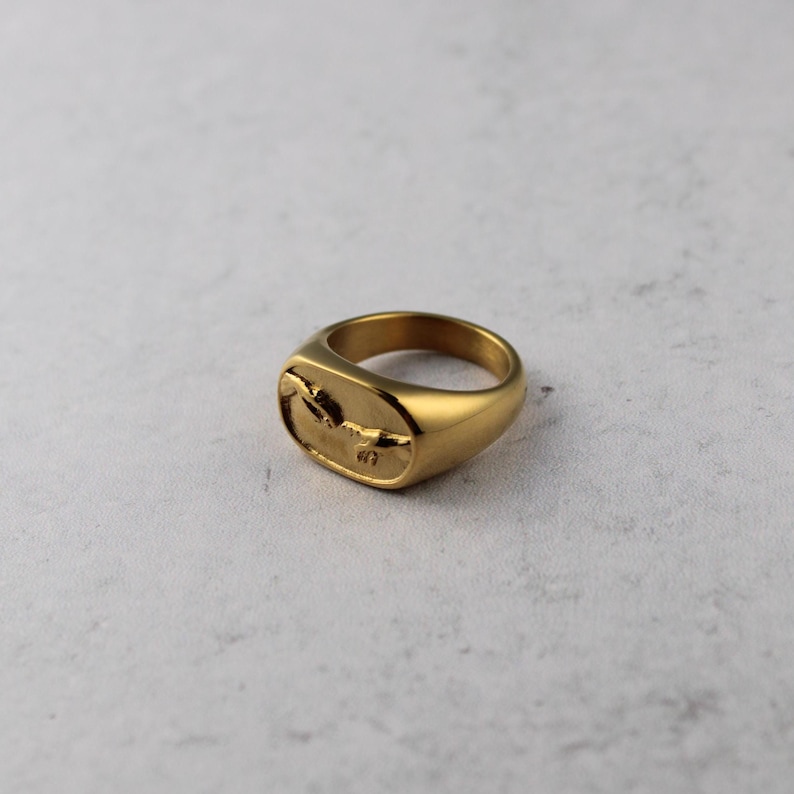 Gold Creation of Adam signet Ring