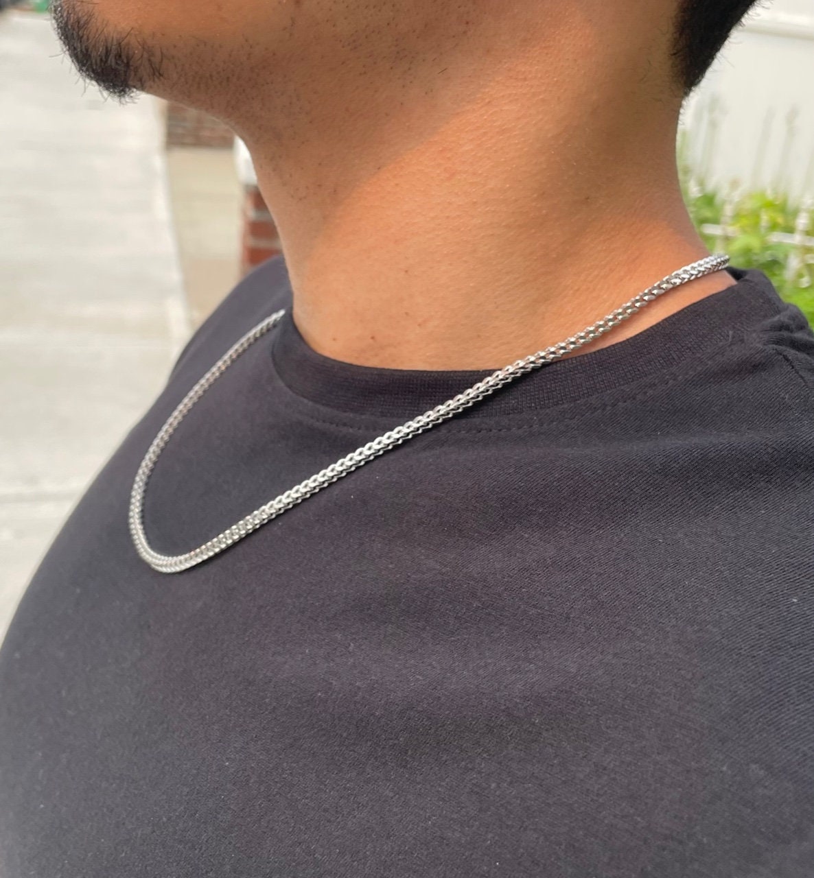 Silver 3mm Franco Chain Necklace 18 20 