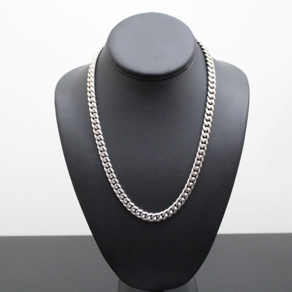 Men's Stainless Steel 8mm Circle Link Chain Necklace, 20 Inch