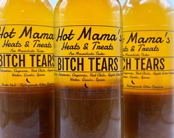 Bitch Tears | Handmade Organic Mildly Hot Pepper Chili Sauce with Ristra Cayenne and Habanero