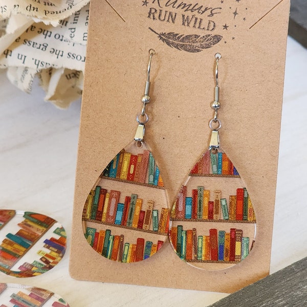 Cute Book Earrings, Bookish Gift for Teacher or Book Lover
