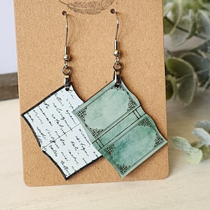 Book Earrings, Earrings for Women, Book Gift for Her, Dangle Earrings for Teacher, Book Lover Gift for Sister, Unique Book Club Gift for Her