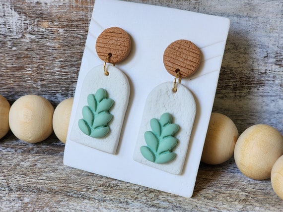 Succulent Earrings, Cute Clay Plant Earrings, Plant Mom Gift, Plant Jewelry, Succulent Jewelry, Boho Jewelry, gift for Plant lovers, for her