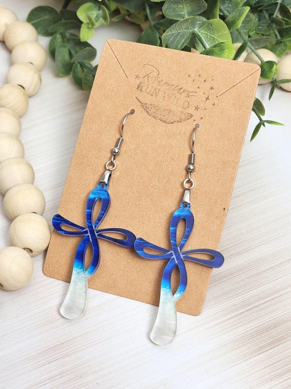 Ocean Cross Jewelry Set, Beach Faith Jewelry, Coastal Christian Earrings, Blue Cross Dangles, Religious Necklace for Her