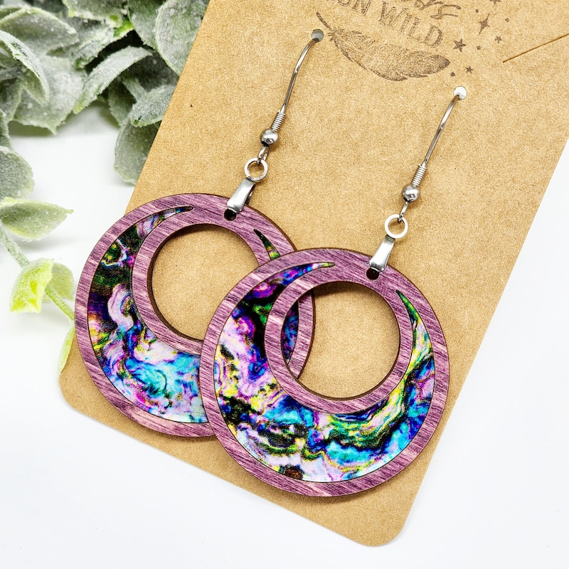 Large Colorful Earrings - Etsy
