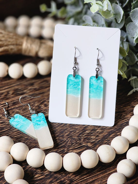 Beach Earring Gift for Mom, Lightweight and Nickel Free Handmade Jewelry Gift for Sister, Dangel Earrings, Beach Lover Gift