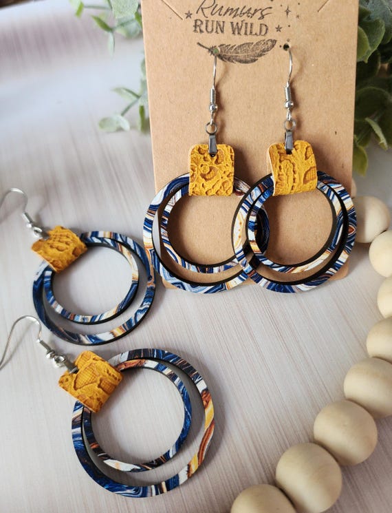 Earring Designs Hoop Vegan Leather Earrings Boho Dangle Earrings