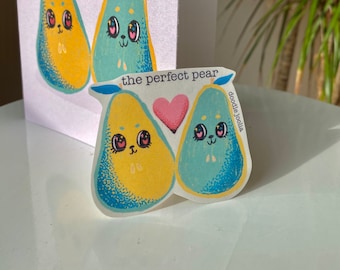 Perfect Pair Vinyl Sticker Love Valentines Cute LGBTQ beabadoobie inspired