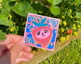 Strawberry Fields Forever Vinyl Sticker Waterproof